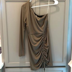 Green One Shoulder Mini Dress